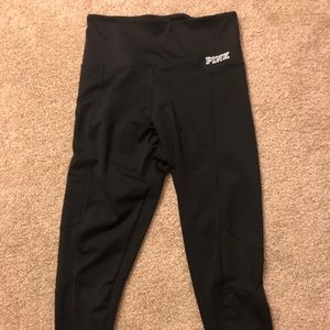 PINK Compression Leggings with Mesh Detail